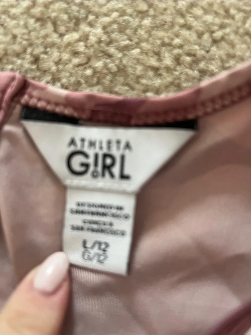 Athleta Pink Camo Drawstring Romper